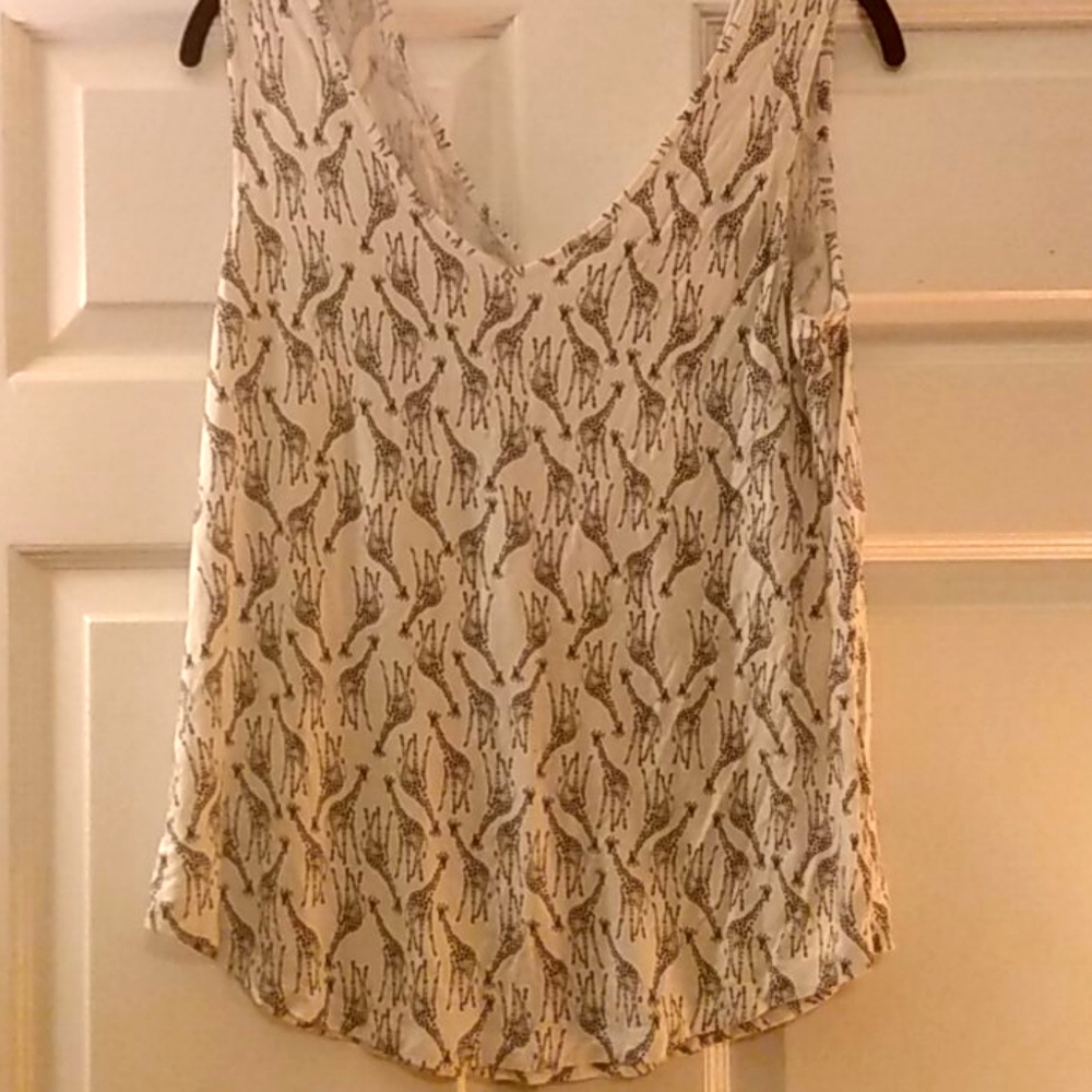 Giraffe print tank top
